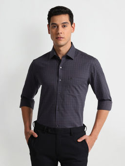 Arrow - Grey Manhattan Slim Fit Twill Shirt