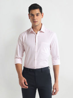 Arrow - Pink Pure Cotton Manhattan Slim Fit Shirt