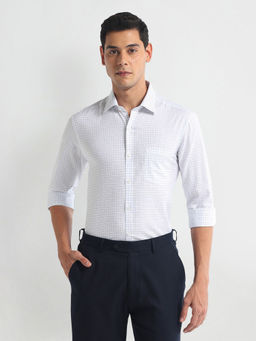 Arrow - Blue Pure Cotton Manhattan Slim Fit Shirt