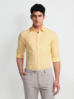 Arrow - Yellow Pure Cotton Manhattan Slim Shirt