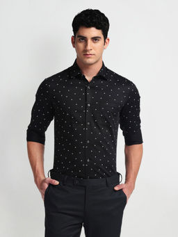 Arrow - Black Manhattan Slim Fit Floral Shirt