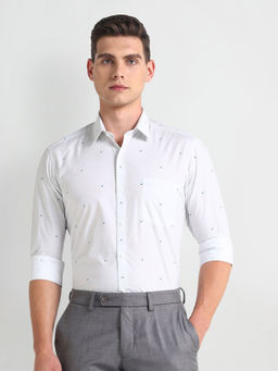 Arrow - White Pure Cotton Manhattan Slim Fit Shirt