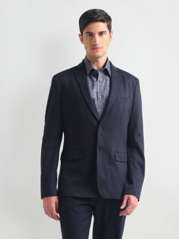 Arrow - Blue Zero Calorie Slim Solid Blazer