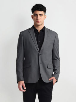Arrow - Grey Patterned Weave Tailored Fit Blazer
