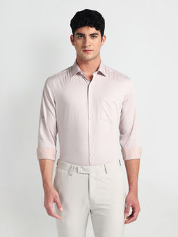 Arrow - Pink Regular Fit Cotton Blend Shirt