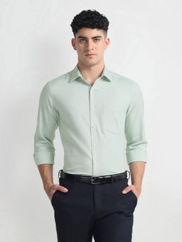 Arrow - Green Pure Cotton Liberty Classic Fit Shirt
