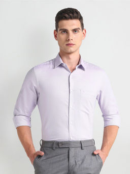 Arrow - Purple Liberty Classic Regular Fit Dobby Shirt