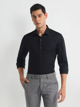 Arrow - Black Self Design Patterned Dobby Shirt