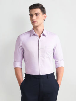 Arrow - Purple Manhattan Slim Fit Dobby Shirt