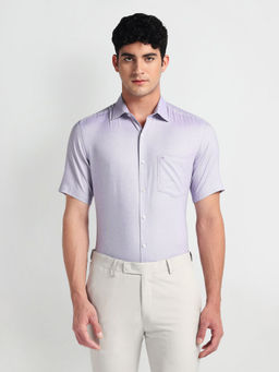 Arrow - Purple Liberty Classic Regular Fit Shirt