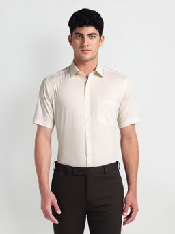 Arrow - Beige Motif Print Regular Fit Shirt