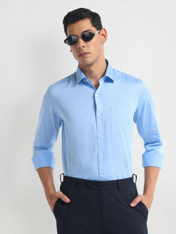 Arrow - Blue Micro Print Slim Fit Shirt