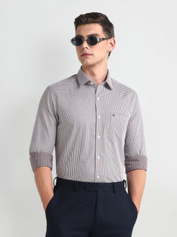 Arrow - Grey Pure Cotton Manhattan Slim Fit Shirt