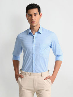 Arrow - Blue Manhattan Slim Fit Twill Shirt