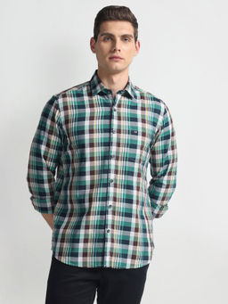Arrow Sports - Green Pure Cotton Manhattan Slim Shirt