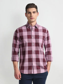 Arrow Sports - Pink Pure Cotton Manhattan Slim Shirt