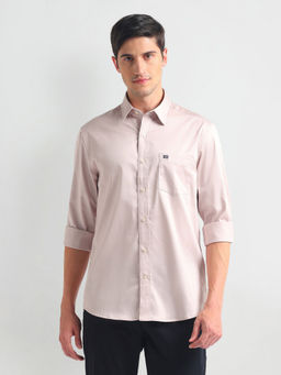 Arrow Sports - Pink Cotton Bamboo Slim Fit Shirt