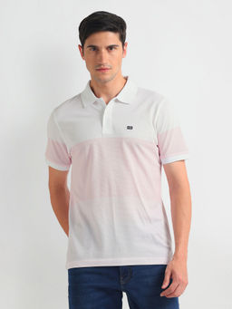 Arrow Sports - Pink Block Regular Fit Polo T-Shirt