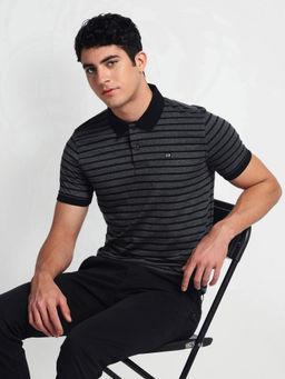 Arrow Sports - Grey Regular Fit Cotton Jersey Polo T-Shirt
