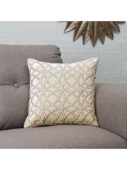 HomeTown - Silk Route Cushion Cover 40 x 40 Cm in Beige Colour