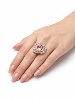 Adwitiya - Ornate Peacock Adjustable Statement Ring