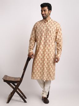 AAVYAM - Elegant Beige Printed Kurta
