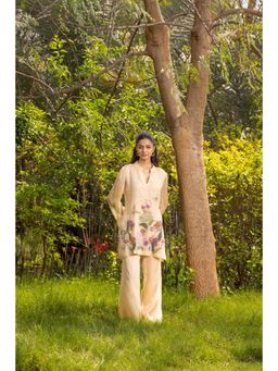 Dareiss - Beige Tulip Kurta with Pant