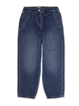 United Colors of Benetton - Girls Navy Blue Solid Jeans