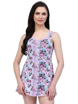 Cukoo - Padded Floral Purple Swimwear