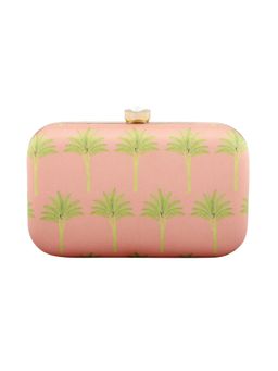 Puneet Gupta - Banyan Groove Peach Embroidered Clutch