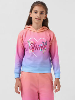 VERO MODA - Girls Ombre Pink Hoodie