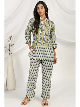 TAHILIYA - Grey Floral Kurta with Pant Co-Ord's