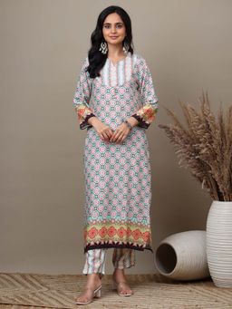 SAROJ - Multi-Colour Printed Kurta with Pant for Ethnic Wear
