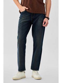Snitch - Mens Dark Blue Denim Relaxed Casual Jeans