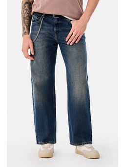 Snitch - Mens Blue Denim Loose Casual Jeans