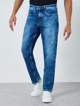 Styli - Mens Cool Wave Wash Regular Tapered Fit Jeans