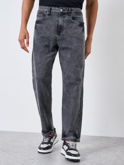 Styli - Mens Relaxed Fit Solid Pastel Wash Jeans