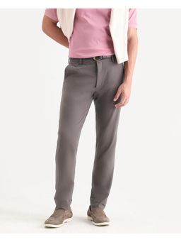 Rare Rabbit - Mens Arcade Lite Light Brown Polyester Blend Fabric Plain Trouser