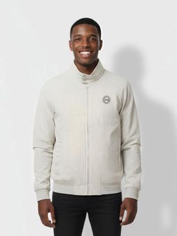 Being Human - Mens White Regular Fit Jacket