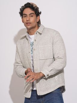 Being Human - White Regular Fit Long Sleeves Polyester Jacket