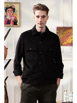 Eszett - Solid Corduroy Black Shacket