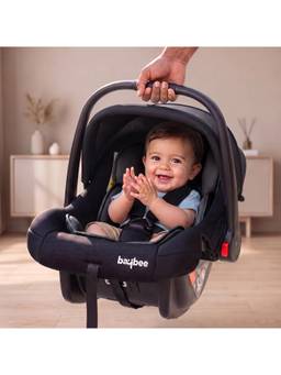 BAYBEE - Black 4-in-1 Baby Carry Cot with Car Seat, Rocker & Feeding Chair Mode