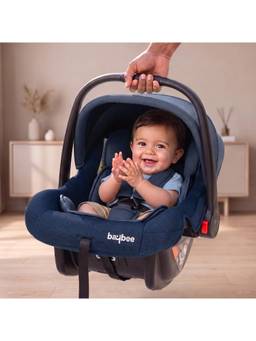 BAYBEE - Blue 4-in-1 Baby Carry Cot with Car Seat, Rocker & Feeding Chair Mode