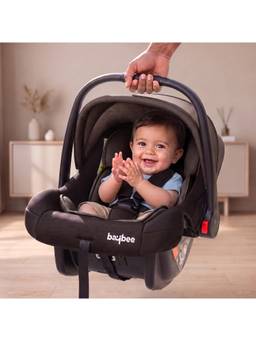 BAYBEE - Brown 4-in-1 Baby Carry Cot with Car Seat, Rocker & Feeding Chair Mode