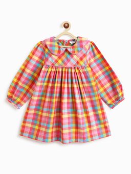 Campana - Multi-Color Checks Dress