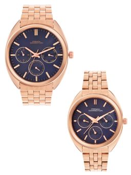 French Connection - Unisex Blue Dial Multifunction Watches - FCN0113RGM (M)