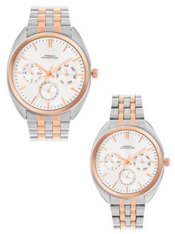 French Connection - Unisex Silver Dial Multifunction Watches - FCN0113RTM (M)