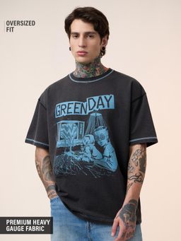 The Souled Store - Official Green Day: Trippy Men Oversized T-shirt