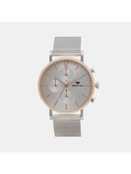 Mont Neo - Men Classic Silver Chronograph Stainless Steel Watch-7004M-B1303 (M)