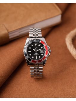 Sylvi - Men Ocean Date Black Dial Stainless Steel Analog Watch-838